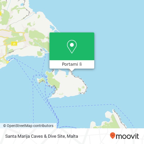 Mappa Santa Marija Caves & Dive Site