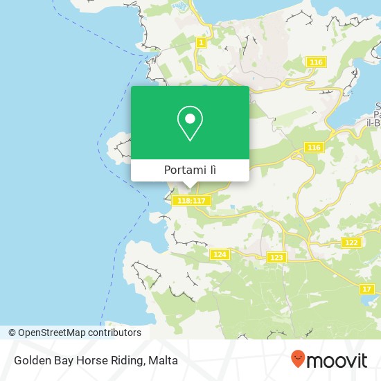 Mappa Golden Bay Horse Riding