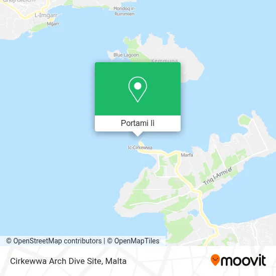 Mappa Cirkewwa Arch Dive Site