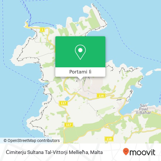 Mappa Ċimiterju Sultana Tal-Vittorji Mellieħa