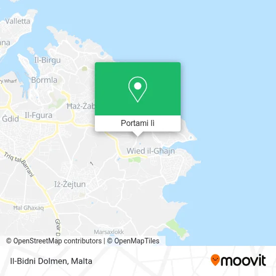 Mappa Il-Bidni Dolmen