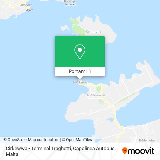 Mappa Ċirkewwa - Terminal Traghetti, Capolinea Autobus