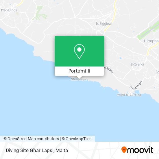 Mappa Diving Site Għar Lapsi