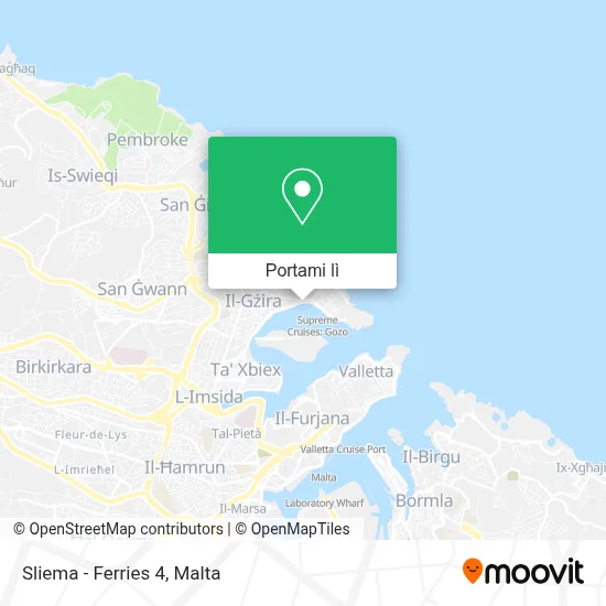 Mappa Sliema - Ferries 4
