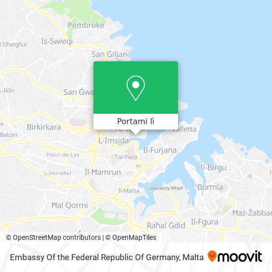 Mappa Embassy Of the Federal Republic Of Germany