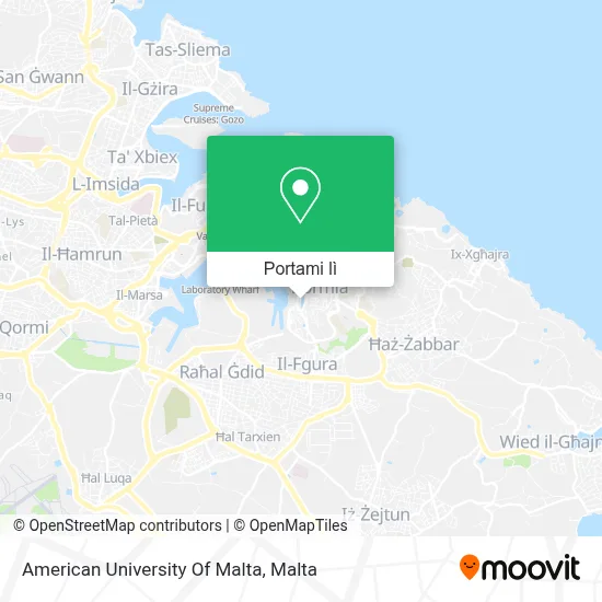 Mappa American University Of Malta