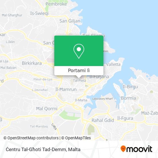 Mappa Ċentru Tal-Għoti Tad-Demm