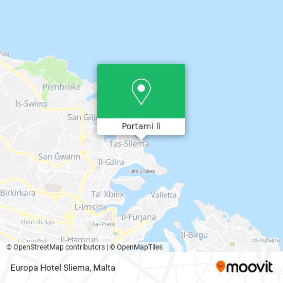 Mappa Europa Hotel Sliema