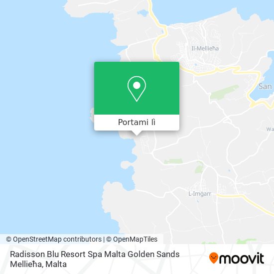 Mappa Radisson Blu Resort Spa Malta Golden Sands Mellieħa