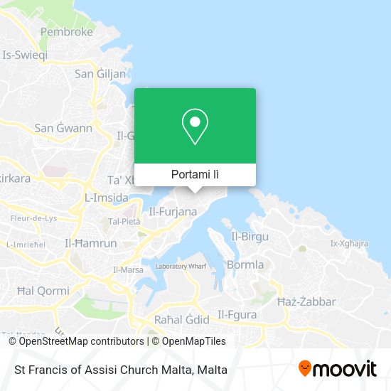 Mappa St Francis of Assisi Church Malta