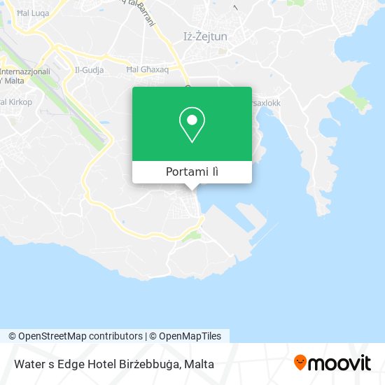 Mappa Water s Edge Hotel Birżebbuġa