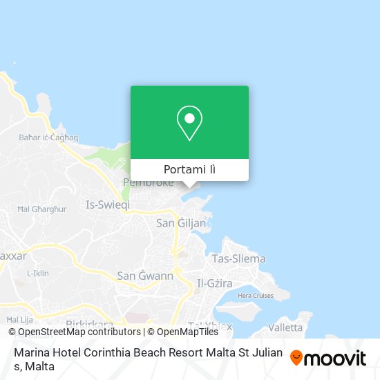 Mappa Marina Hotel Corinthia Beach Resort Malta St Julian s