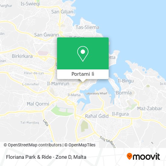 Mappa Floriana Park & Ride - Zone D