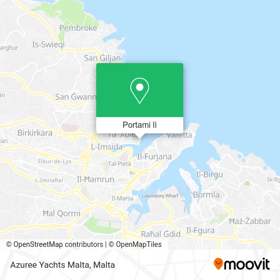 Mappa Azuree Yachts Malta