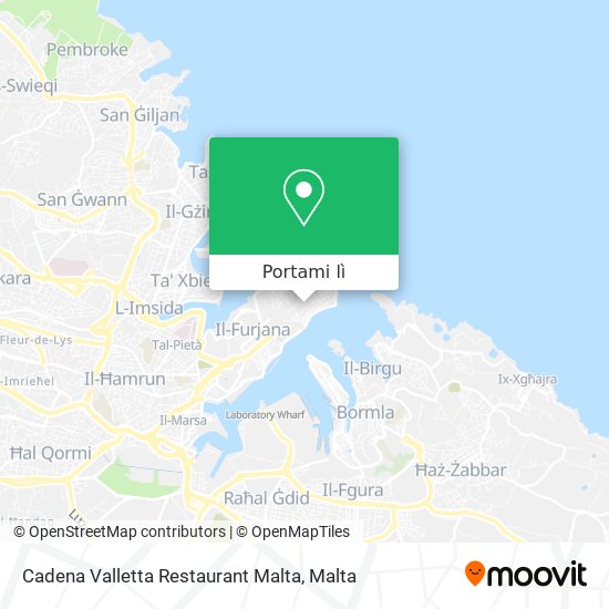 Mappa Cadena Valletta Restaurant Malta