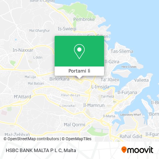 Mappa HSBC BANK MALTA P L C