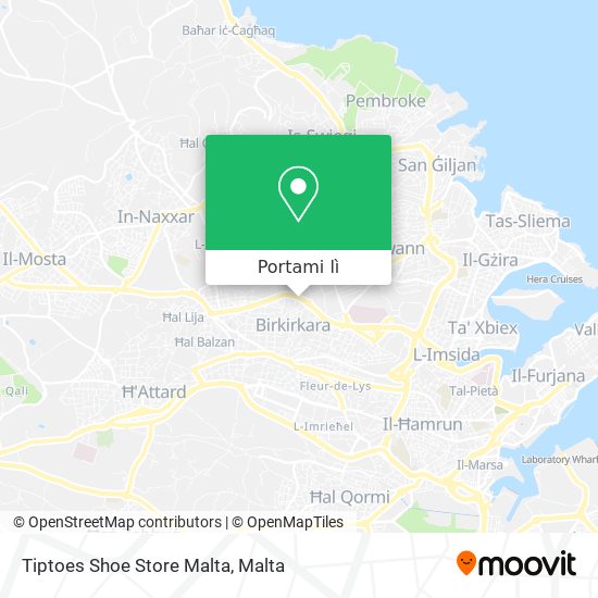 Mappa Tiptoes Shoe Store Malta