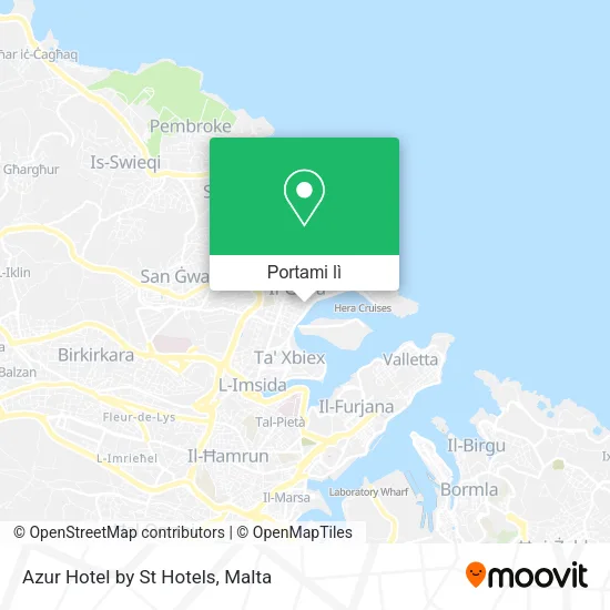 Mappa Azur Hotel by St Hotels