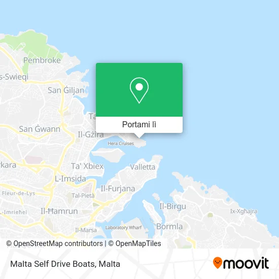 Mappa Malta Self Drive Boats