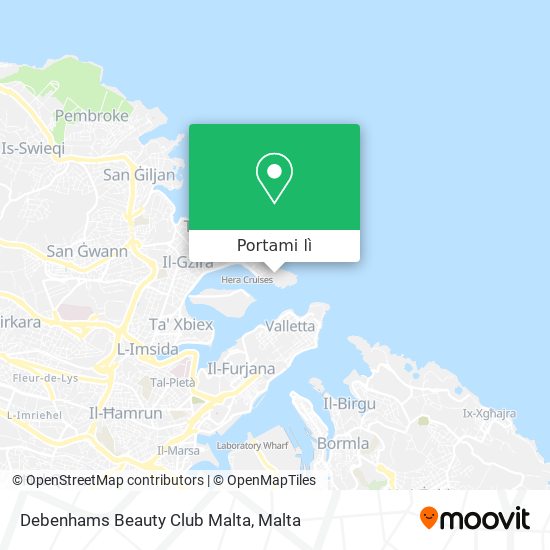 Mappa Debenhams Beauty Club Malta