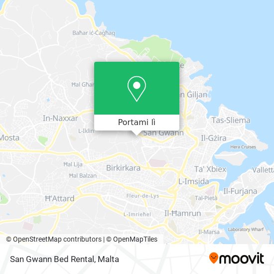 Mappa San Gwann Bed Rental