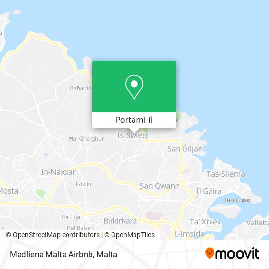 Mappa Madliena Malta Airbnb