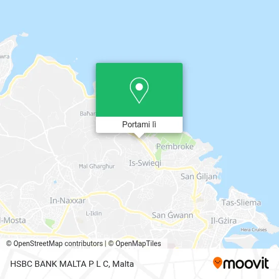 Mappa HSBC BANK MALTA P L C
