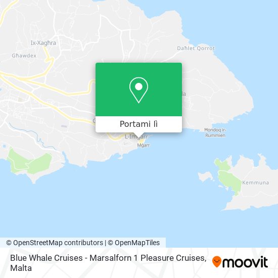 Mappa Blue Whale Cruises - Marsalforn 1 Pleasure Cruises