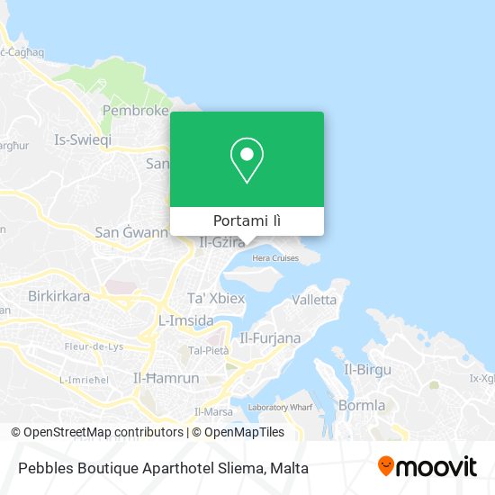 Mappa Pebbles Boutique Aparthotel Sliema