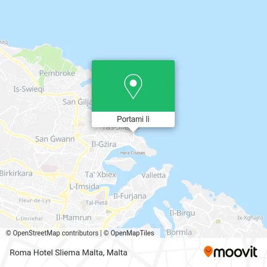 Mappa Roma Hotel Sliema Malta