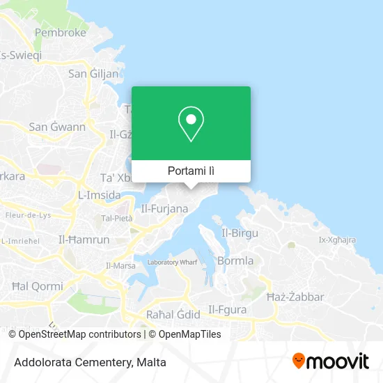 Mappa Addolorata Cementery