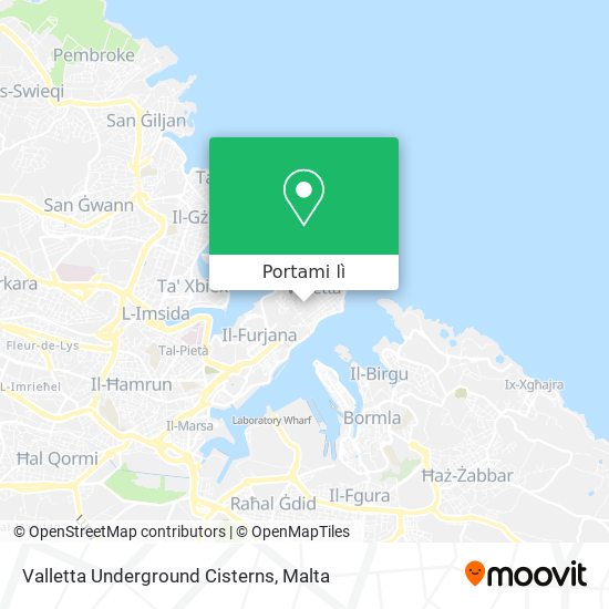 Mappa Valletta Underground Cisterns