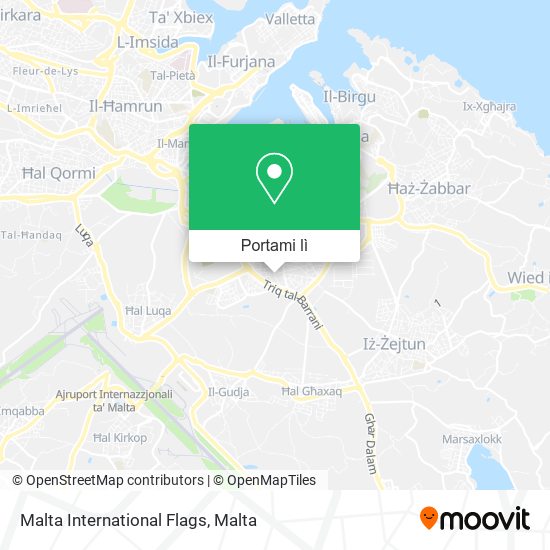 Mappa Malta International Flags