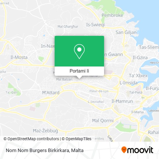 Mappa Nom Nom Burgers Birkirkara