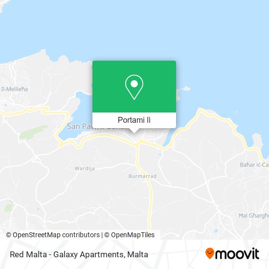 Mappa Red Malta - Galaxy Apartments