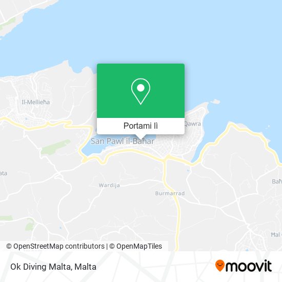 Mappa Ok Diving Malta