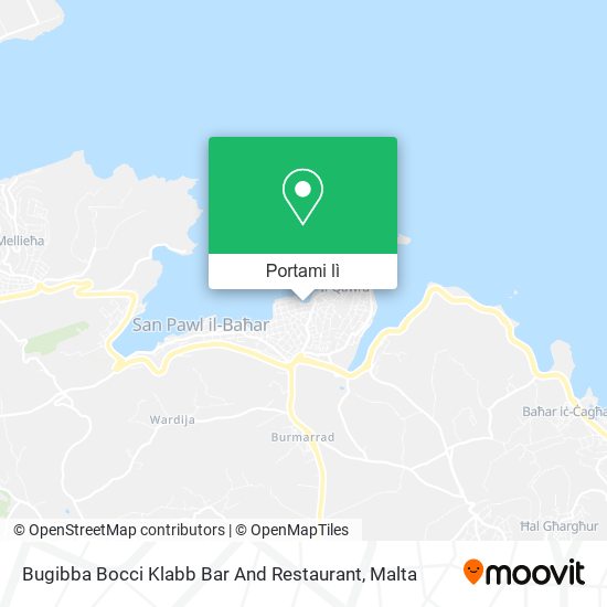 Mappa Bugibba Bocci Klabb Bar And Restaurant