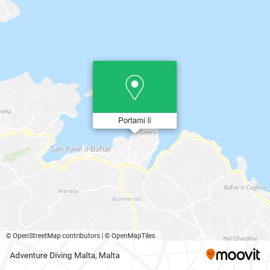 Mappa Adventure Diving Malta