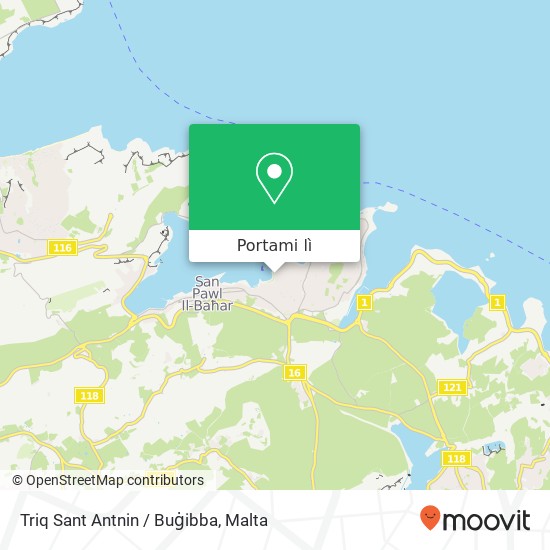 Mappa Triq Sant Antnin / Buġibba