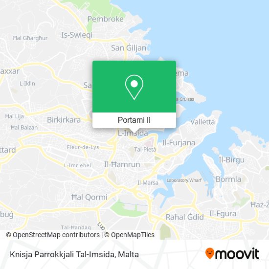 Mappa Knisja Parrokkjali Tal-Imsida