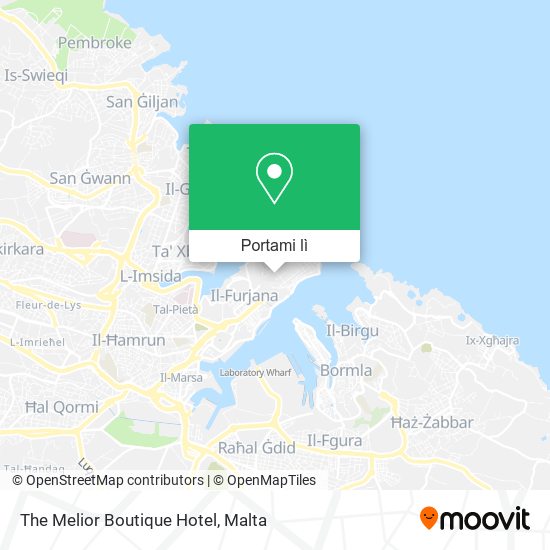 Mappa The Melior Boutique Hotel