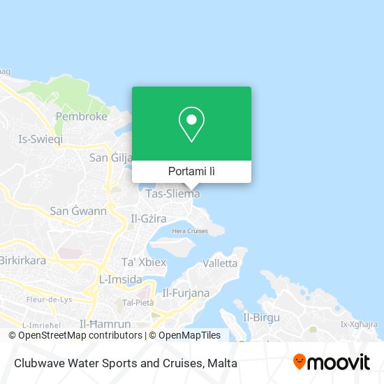Mappa Clubwave Water Sports and Cruises