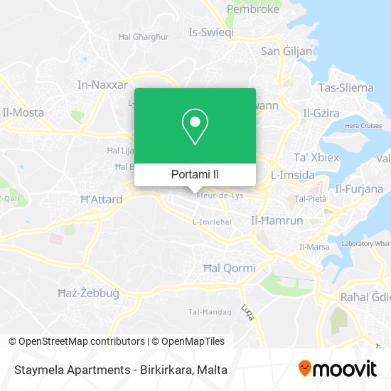 Mappa Staymela Apartments - Birkirkara