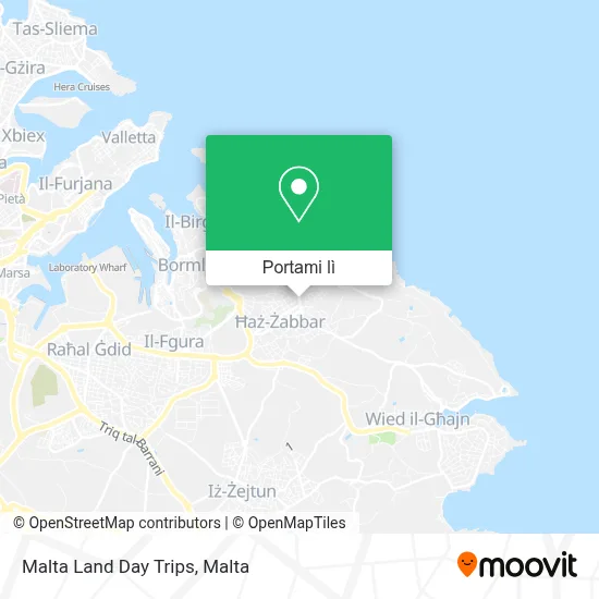 Mappa Malta Land Day Trips