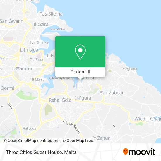 Mappa Three Cities Guest House