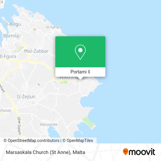 Mappa Marsaskala Church (St Anne)