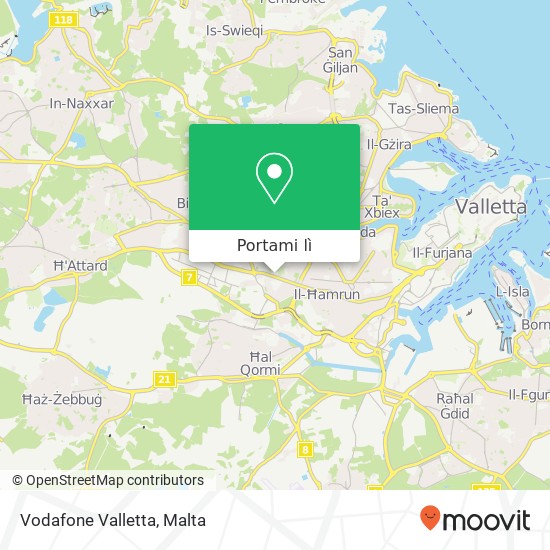 Mappa Vodafone Valletta
