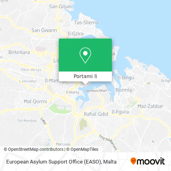 Mappa European Asylum Support Office (EASO)