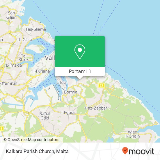 Mappa Kalkara Parish Church