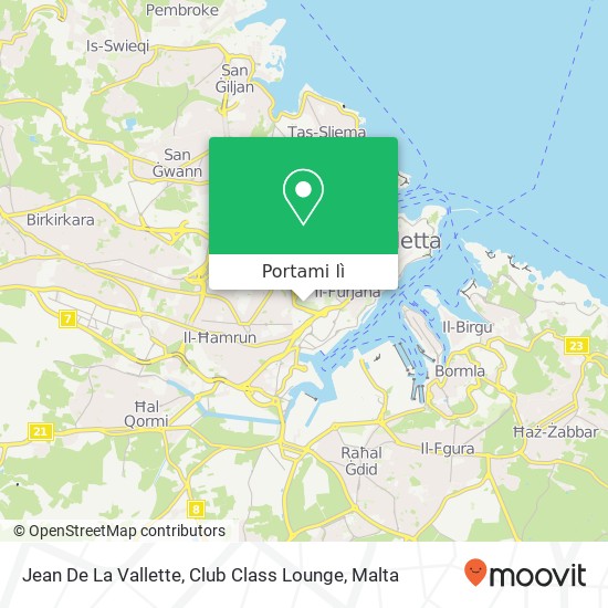 Mappa Jean De La Vallette, Club Class Lounge